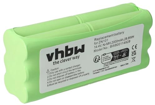 vhbw NiMH Batterie 2000mAh (14.4V) pour Robot aspirateur Home Cleaner Robots domestiques Midea R1-l051b, Aircraftvacuums Pilot