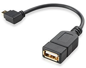 conecto USB-OTG Adapter-Kabel Vergoldete Kontakte Micro-USB 2.0-Winkel-Stecker USB-Buchse Typ A für Speicher-Stick und andere Geräte (2er Set)