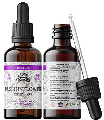 Passionflower Tincture, Organic Passionflower Extract, Passionflower Drops (Passiflora Incarnata) Dried Herbs