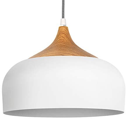tomons Pendelleuchte Weiß LED Deckenlampe Skandinavisch Moderner Simpler Stil für Wohnzimmer Esszimmer Restaurant