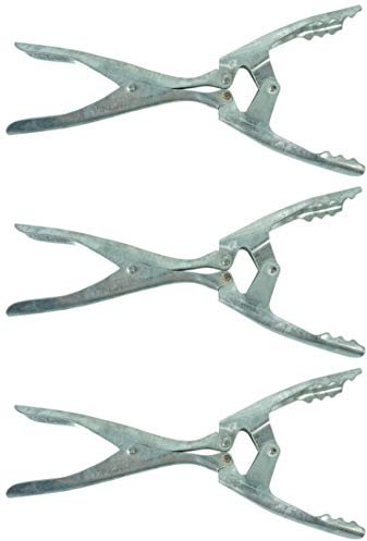 3x Brikettzange verzinkt mit Doppelgelenk Kohlezange für Briketts Kohle Kaminzange Ofenzange Kaminzubehör (3, Brikettzange)