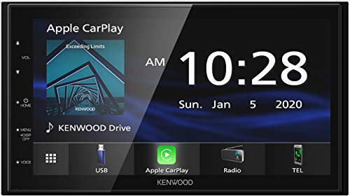 Kenwood DMX47S Mechless 6.8 Capacitive Screen Digital Multimedia Receiver with Apple CarPlay & Android Auto Functionality (Does Not Play CDs)