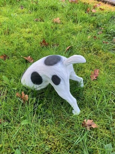 Hund Grabend Buddelnder halber Gartenfigur schwarz Figur Garten u. innen Deko