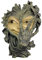 BSTCAR Baum Gesicht Garten Ornamente im Freien Harz Baum Skulptur schüchterne Frauen Statue für Bäume Patio Rasen Hof Dekorationen