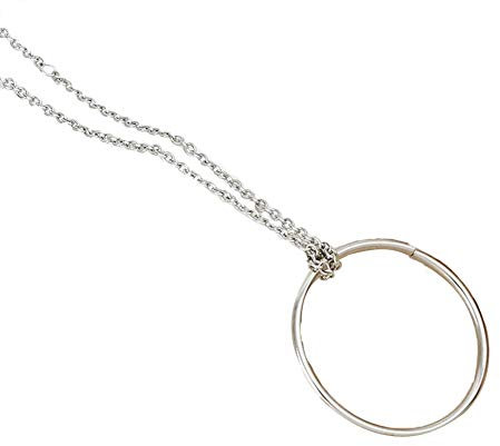 Ruluti Kühle Magische Ring-Kette Zaubertrick Requisiten Metall Knot Ring Auf Kette Game Show Play-Geschenk Kinder Spielzeug