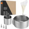 Moritz & Moritz Aro reposteria ajustable acero inoxidable - Regulación sin escalonamiento - Aro ajustable reposteria molde ajustable tarta para hornear y decorar - 10 mangas pasteleras y 3 boquillas