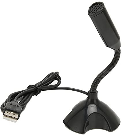 Folanda USB Microphone, Plug and Play Desktop 360 Degree Omnidirectional Condenser, Portable Noise Resistant Microphone for Laptop, PC, Recording, Games, Video Conferencing, Web Singing, Streaming