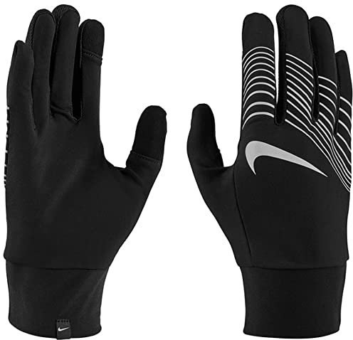 NIKE NGM3L W Rg Carta Fußball 360 Herren Leichte Tech 2.0 Laufhandschuhe Schwarz-Large, Silber, L