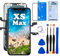 Dinow für iPhone XS Max Display Bildschirm(Schwarz) 6,5 Touch Screen Ersatz, iPhone XS Max Screen Digitizer Frame Assembly mit 3D Touch + Tool Kit mit Modell A1921, A2101, A2102, A2103, A2104