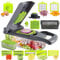 Toskope 16 in1 Affetta Verdure, Taglia Verdure con 7 Lame in Inox, Mandolina per Verdure e Cipolle, Aglio e Patate, Mini Tagliaverdure, V001