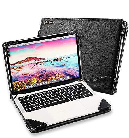 Berfea Protective Case Cover for Dell Inspiron 14/ Inspiron 14 Plus/ 2 in 1 Laptop 7455 7445 7441 7440 7435 7430 7425 7420, 5455 5441 5440 5430 5425 Notebook PC Stand Hard Carry Case Sleeve