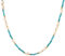 Aleasha Süßwasserperlen Kette Damen Blau Boho Halskette Schmuck Geschenk