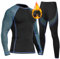UNIQUEBELLA Thermo Unterwäsche Set, Funktionswäsche Herren Skiunterwäsche Winter Suit Ski Thermo-Unterwäsche Thermowäsche Unterhemd + Unterhose