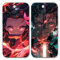 2 Stück Handyhülle für Apple iPhone 14 Pro Hülle 6.1'', Anime Motiv Kamado Nezuko Tanjirou Manga Muster Schutzhülle Jungs Case Schutz der Linse Design Silikon Cover Stoßfest, Schwarz1