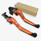 Generic Kompatibel mit KTM Duke 125 200 250 390 RC125 RC200 RC390 Brems- und Kupplungshebel, CNC-Aluminium, ausziehbar, verstellbare Hebel, Zubehör (Orange, Schwarz, Schwarz)