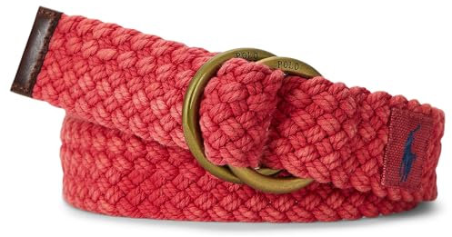 POLO RALPH LAUREN Herren Ledergürtel geflochten, Chili Pepper, L