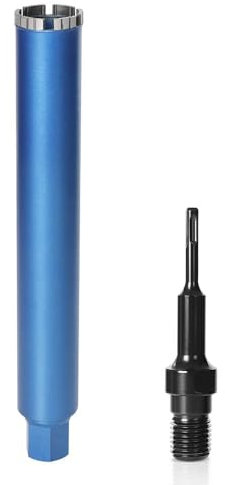 Diamant Bohrkrone für Kernbohrgerät, Turbo Kernbohrer mit SDS-Plus - 1 1/4 - Ø 62mm - Gesamtlänge 460 mm - aus Metall-Legierung - Trocken Nass Trocken Dosenbohrer für Beton