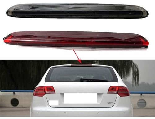 GENMAIBIGAO Dritte Bremsleuchte für Audi A3 8P RS3 Hatchback 2004-2013,Wasserdicht Hochmontiertes Bremslicht Wasserdicht Auto Zusatzbremsleuchten,A/Red