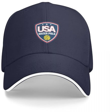AIETPOIJ Basecap USA Wasserball Kappe Baseball Cap Kappe Mütze Winter für Damen Herren