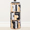 YGYQZ Drehbares Bücherregal, Massivholz Drehbar Bücherregal Kinder 3 Stöckiges Standregal 360° Display Schmales Lagerregal Für Kinder & Erwachsene