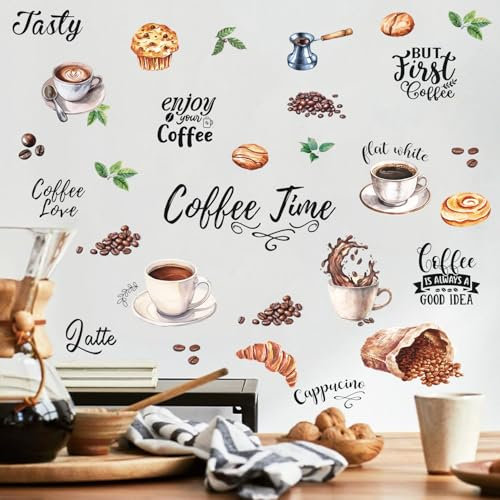 HPNIUB Kaffee Holzschild mit Spruch,Kaffee Wandschild,Wanddeko für Küche,Küche Coffee Deko,Retro Kaffee Wandbild für Café Bar Esszimmer Wohnzimmer Restaurant Tür Kaffeebar Deko