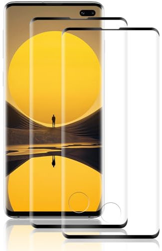 Beukei Panzer Schutz Glas für Samsung Galaxy S10 Plus/ S10+, 2 Stück handy folie[Anti-Kratzen][Sans Bulless][Fingerabdruck kompatibel][9H Härte] schutzfolien