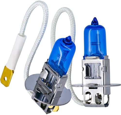 Recambo H3 Halogenlampen 24V 70W - 5500K Xenon-Look - Superweißes Licht für Abblend- & Fernlicht - Sockel PK22s - 2 Stück, E-geprüft