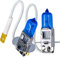 Recambo H3 Halogenlampen 24V 70W - 5500K Xenon-Look - Superweißes Licht für Abblend- & Fernlicht - Sockel PK22s - 2 Stück, E-geprüft