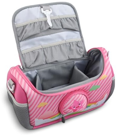 TIANHENGMart Carrying Case for Toniebox Audio Player, Storage Bag Organizer for Audio Player Set, Carry Bag with Zip and Adjustable Strap, Carrying Box for Toniebox Accessories (Pink)