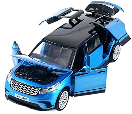 Für Range Rover Evoque Extended Version 1 32 Alu-Automodell Sound Und Licht Ziehen Kinderspielzeuggeschenk Zurück(Blau)