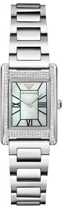 Emporio Armani Damen 23MM Silberfarbene Edelstahl Uhr, AR11796