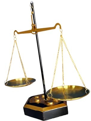 Waage Figur aus Metall zum Sammeln, Waage Statue, Ornament für Zuhause und Büro, Desktop Dekoration, Tischdekoration