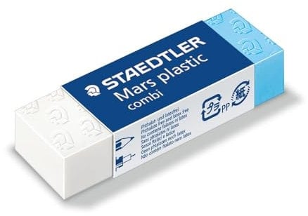 STAEDTLER 526 508 Radierer Mars Plastic Combi Phtalat- und Latexfrei, weiß
