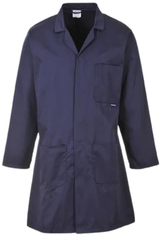 Portwest Hygiene & Warehouse Coat Multiple-pockets Vented Extra Large Navy Ref 2852XLGE Nvy