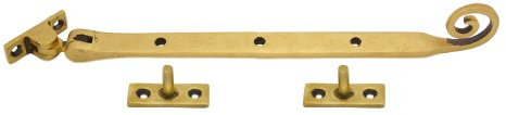 From The Anvil Aged Brass 10 Inch Monkeytail Stay