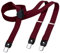 DonDon Hosenträger Herren dunkelrot schmal 2,5 cm - Extra starke Clips für Anzug - Hosenträger Herren extra stark - Ideal für Männer oder Damen Rockabilly Suspenders