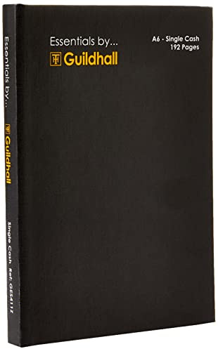 Exacompta - Ref GES411Z - Guildhall - Essentials Single Cash Account Book, A6, 148 x 105mm, 192 Pages of 80gsm Pre-Printed Paper - Receipts, Expenses, Summaries