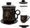 Hollihi-Tasse en porcelaine avec couvercle, soucoupe et infuseur, tasse à thé chinoise en porcelaine de Jingdezhen, pour la maison ou le bureau