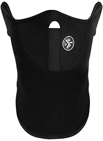 SHOP-STORY - Masque Polaire Anti-Froid Protection du Visage et Cou Contre Vent Cagoule pour Ski Snowboard Moto Scooter Vélo - Noir