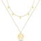 GD GOOD.designs Weltkugel Kette Gold mit Plättchen Mehrreihig für Damen - Wasserfest I Layering Halskette mit Weltkarte und Coins I 18K vergoldete Doppelkette