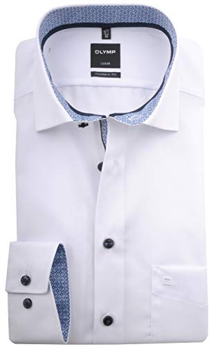 OLYMP Luxor modern fit Hemd extra Langer Arm Haifischkragen weiß