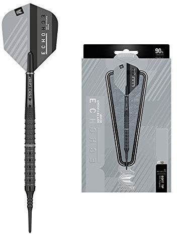 Target Darts Echo 90% Tungsten Soft Tip Darts Set, Barrel 12 – 21G | Pixel Tip Darts, Professional Darts Accessories, Electronic Soft Tip Dart Set