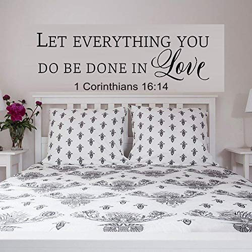 Dwzfme WandSticker Wandtattoos Zitate aus der Schrift des Christentums 16:14 Bible Verse Vinyl Removable Home Bedroom Decor 167x57cm