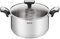 Tefal G6 Kochtopf 24 cm / 5,2 l + CV Edelstahl, E3014604, Cranberry
