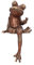 Nemesis Now Steampunk Alpha Anura Frosch Figur, Harz, Bronze, 30,5 cm