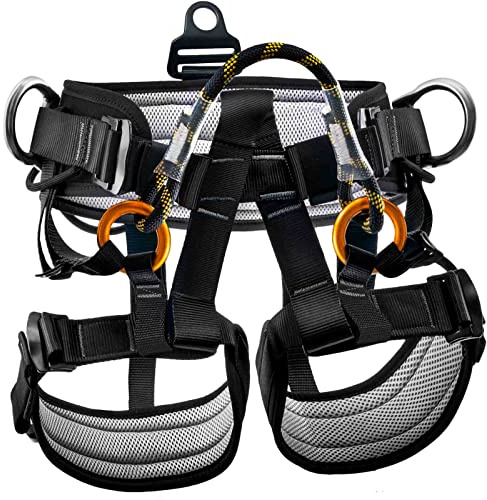 HandAcc Climbing belts, Thicken Professional Large Size Safety Seat Belts for Tree Climbing, Rescuing Work, Rappelling and Other Outdoor Adventure Activities