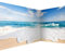 murando Photo Wallpaper Beach & Sea 539x250 cm / 212 x 98 Peel and Stick Self-Adhesive Corner Foil Print Wall Mural Angle Wallpaper Nature Landscape Waves Blue Clouds c-B-0035-a-b