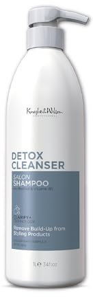 Knight & Wilson Salon Professional Detox Cleanser Salon Shampoo 1000ml. Lightweight Clarifying Shampoo that removes all product build up. Purifies with Vitamin B5.