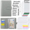 KONVINIT Budget Binder,A6 Ringbuch Budget Planner,Budget Organizer,Geld Sparen Mappe mit Geldumschläge für Budgetierung,Budgetbogen,Etiketten,Geschenke für Frauen,grau