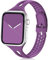 Polsino sportivo da donna compatibile con apple watch 38 40 41 mm tutte le serie, traspirante leggero flessibile, design in silicone stretto, affidabile chiusura regolabile in acciaio inox, Viola